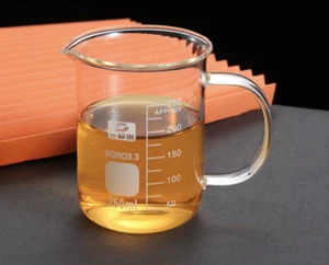 Borosilicate glass laboratory beaker with handle measuring cup cafe tea cup - Imagen 1 de 7