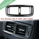 Black Carbon Fiber Rear Air Vent Outlet Cover Trim For Honda CR-V CRV 2017-2021