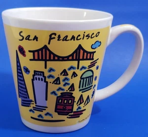 San Francisco Souvenir Kaffeebecher Tasse "Luke-A-Tuke" Icons & Herz konische Form - Bild 1 von 7
