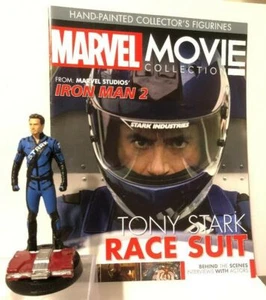 Eaglemoss Marvel Movie Collection Figureine Tony Stark Race Suit & Magazine - Imagen 1 de 9