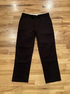 Dickies Solid Black Work Casual Flat Front Pants Mens TAG 40 Actual Size 39 x 32 - Picture 1 of 12
