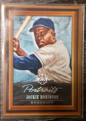 2018 Diamond Kings Portraits Jackie Robinson Brooklyn Dodgers Card #P12 - Image 1 of 2