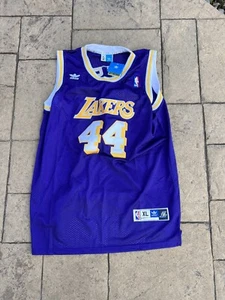Los Angeles Lakers Jerry West 44 adidas Purple Basketball Jersey Mens Size Xl - Picture 1 of 8