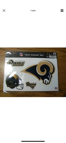 NFL LOS ANGELES RAMS TEAM MAGNET SET - LOS ANGELES FOOTBALL, SPORTS MAGNETS Cover