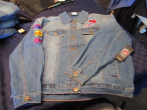 NWT BUFFALO BILLS NFL JUNIORS DENIM TRUCKER JACKET BLUE XS X-SMALL - Picture 1 of 5