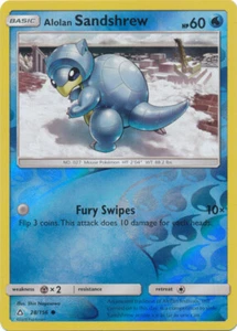Pokemon - Alolan Sandshrew - 28/156 - Common - Reverse Holo - Sun and Moon Ultra - Picture 1 of 1