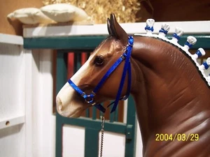 Jaapi ROYAL BLUE halter w/lead - fit Breyer/Stone drafter model horses - Picture 1 of 1