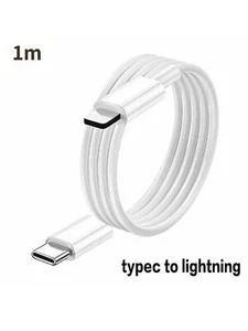 Cavi 1 metro Per Apple 3 PEZZI lightning per iphone 11 XS XR X 8 7 6 iPad Tipo C - Foto 1 di 5