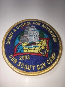 Boy Scouts - Chart a Course for Adventure - 2003 Cub Scout Day Camp patch - Picture 1 of 2