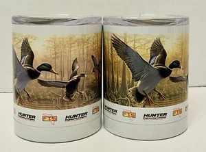 Set Of Two “ Hunter Engineering Company”STAINLESS STEEL TUMBLER WITH LIDS Ducks - Picture 1 of 11