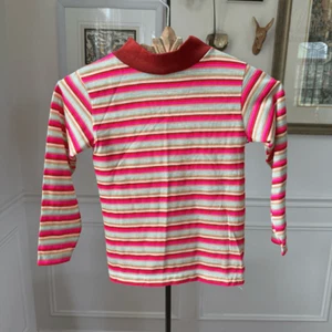 Vintage 70s Morton Togs Unisex Youth Mock Neck Shirt Stripe Youth 10 - Picture 1 of 6