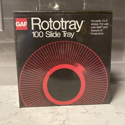 GAF Rototray 100 Bandeja Deslizante Proyector Sawyer's 2 x 2 Diapositivas NUEVO Sellado en Paquete Foto 1 de 4