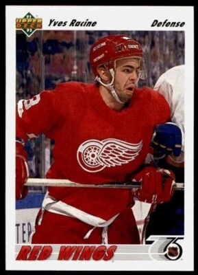 1991-92 UPPER DECK YVES RACINE #498 Very Good Condition crisp corners from packa - Image 1 of 2