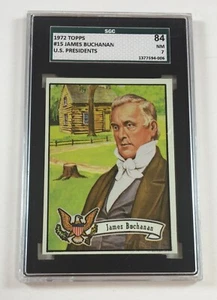 1972 Topps U.S. Presidents #15 James Buchanan SGC 84 NM 7 Graded Card GP1 - Picture 1 of 2
