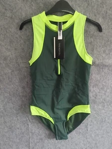 Trendyol Mujer Cremallera Detallada Mayo. Traje de baño de una pieza Reino Unido 8 verde - Imagen 1 de 12