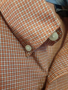 Men’s CHAPS Easy Care Button Front Shirt Sz XL Red White Plaid Long Sleeve - Picture 1 of 12