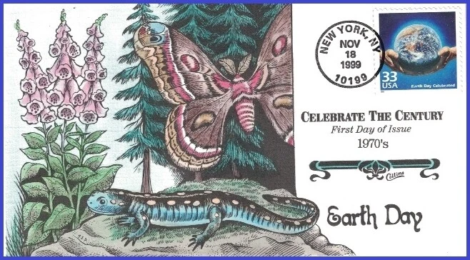 USA1 #3189a U/A COLLINS HAND PAINTED FDC   1970s Earth Day Celebrated - Image 1 of 1