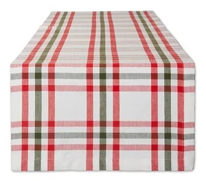 Cascanueces Cuadros Rojo Navidad Vacaciones Mesa Corredor 14 x 72 - Imagen 1 de 5