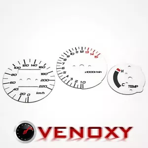 Suzuki RG 125 KM/H Aftermarket Instrument Cluster White Gauge Faces - Foto 1 di 1