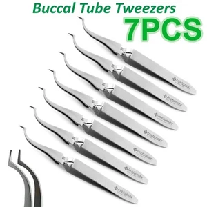 Orthodontic Lingual Bracket & Buccal Tube Holder Tweezers Ortho Dental Pinzas - Picture 1 of 3