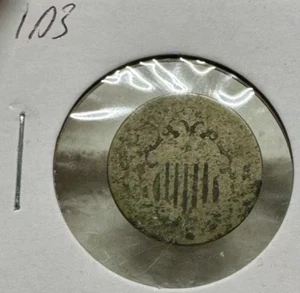 USA 5 Cent 18?? Shield Nickel - Picture 1 of 2
