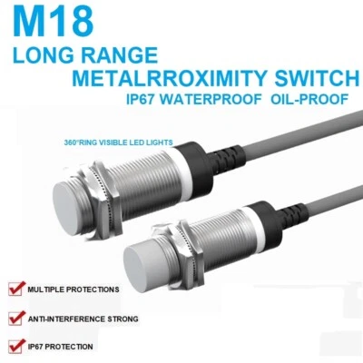 Long Range Metal Proximity Switch M18 Elevator Inductive Proximity Switch Sensor - Image 1 of 4