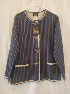 KOOS Of Course Women Size Large Lined Blend Reversible Blazer Jacket  - Image 1 of 4