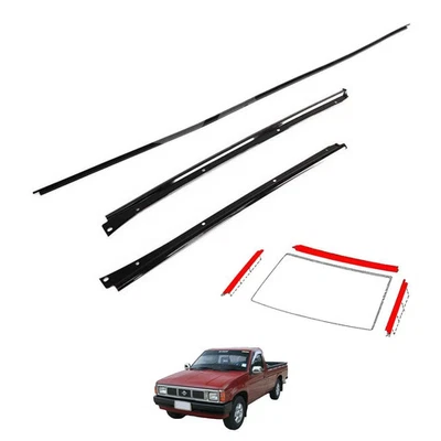 Juego de 3 molduras de parabrisas delantero para camioneta Nissan Hardbody D21 1986-97 Foto 1 de 3