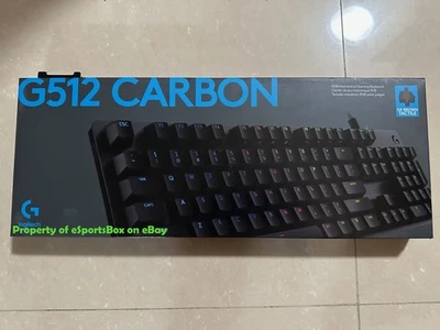 NEW Logitech G512 Carbon RGB Mechanical Gaming Keyboard GX Brown Switches, Wired - Image 1 of 3