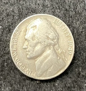 1949 P Jefferson Nickel Circulated FREE SHIPPING - Picture 1 of 2