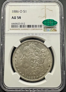 1886-O MORGAN SILBER DOLLAR NGC AU58 CAC 08XXF25 - Bild 1 von 4