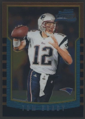 Bowman 2000 cromo #236 Tom Brady New England Patriots radiocontrol novato bien centrado Foto 1 de 2