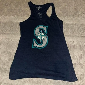 Canotta donna Majestic Seattle Mariners Racerback taglia S. lunga blu con logo - Foto 1 di 6