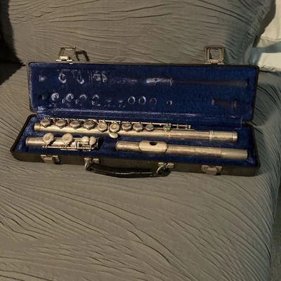 Flauta Communhardt 3SHB cabeza de plata maciza agujero abierto pie B revisada lista bonita Foto 1 de 4