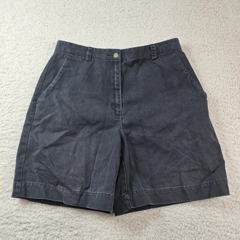 Pantalones Cortos Vintage Años 90 Liz Sport Claiborne Para Mujer 8 Azul Marino Costero Abuela Preppy Foto 1 de 4
