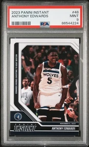 Anthony Edwards 2023 Panini NBA #48 Basketball Card PSA 9 Mint Timberwolves - Bild 1 von 2