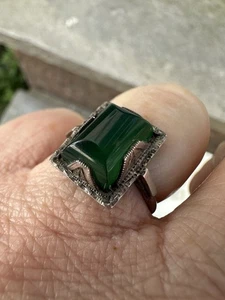 Art Deco 830s Silver Norway Norwegian Ring Vintage estate 2535 - Picture 1 of 7