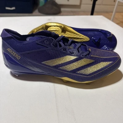 Botines de fútbol Adidas Adizero Electric SM púrpura dorado JH8635 para hombre talla 11,5 Foto 1 de 4