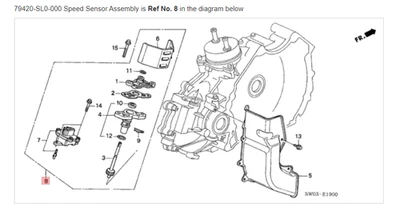 HONDA ACURA GENUINE OEM NSX Speed Sensor Assembly ☆ 79420-SL0-000 ☆ - Image 1 of 2