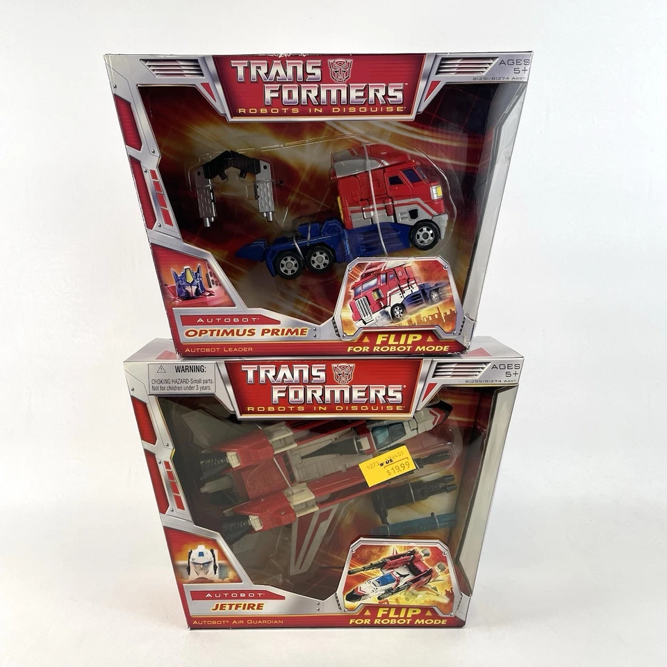 Hasbro Transformers Robots in Disguise Optimus Prime & Jetfire Voyager NIB RIB - Image 1 of 4