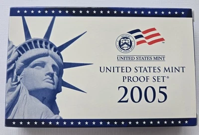 2005 United States Mint Silver Proof Set Complete 10 Piece Set With COA And OGP - Image 1 of 4