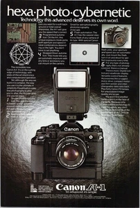 Canon A-1 Vintage Print Ad 1980 Camera Photography Technology - Picture 1 of 1