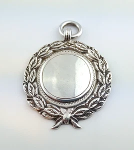 ANTIQUE GEORGE V FULLY  VACANT SILVER WATCH FOB HM BIRMINGHAM 1920 11.5g - Picture 1 of 4