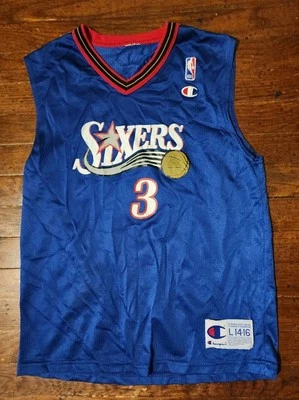 Camiseta Campeón NBA Philadelphia 76ers Allen Iverson #3 Talla Juvenil L (14-16). Foto 1 de 4