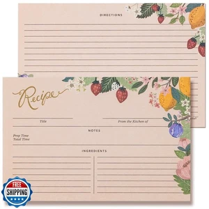 Rezeptkarten 4x6 doppelseitig, 24er Pack Blanko Rezeptkarten, Sonnengeküsster Garten  - Bild 1 von 5