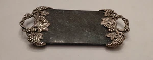 Green Marble Godinger Silver Trimmed Charcuterie Or Cheese Serving Tray - Picture 1 of 6