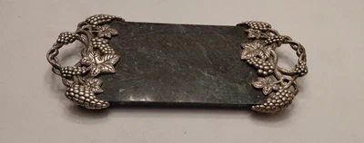 Green Marble Godinger Silver Trimmed Charcuterie Or Cheese Serving Tray - Image 1 of 4