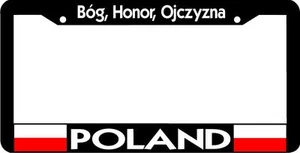 POLAND Bóg, Honor, Ojczyzna License Plate Frame - Picture 1 of 1