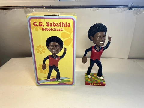 C.C. SABATHIA Cleveland Indians 2007 Baseball Bobblehead SGA Disco MLB Cover
