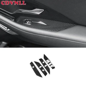 Interruptor de ventana de fibra de carbono seco para Jaguar E-PACE 2018-2020 moldura de panel de bloqueo - Imagen 1 de 8